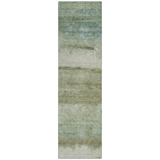 Piper Looms Chantille Modern ACN2156 Green Machine Washable Area Rug Runner Main Image