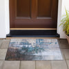 Piper Looms Chantille Abstract ACN2157 Blue Machine Washable Area Rug Scatter Outdoor Lifestyle Image Feature