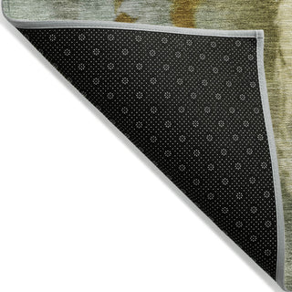 Piper Looms Chantille Abstract ACN2157 Brown Machine Washable Area Rug Backing Image