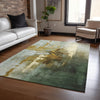 Piper Looms Chantille Abstract ACN2157 Brown Machine Washable Area Rug Lifestyle Image Feature