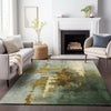 Piper Looms Chantille Abstract ACN2157 Brown Machine Washable Area Rug Lifestyle Image Feature