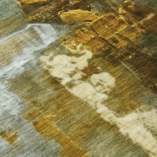 Piper Looms Chantille Abstract ACN2157 Brown Machine Washable Area Rug Swatch Image