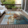 Piper Looms Chantille Abstract ACN2157 Paprika Machine Washable Area Rug Outdoor Lifestyle Image Feature