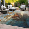 Piper Looms Chantille Abstract ACN2157 Paprika Machine Washable Area Rug Outdoor Lifestyle Image Feature