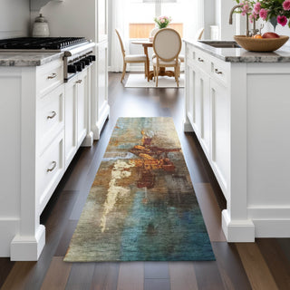 Piper Looms Chantille Abstract ACN2157 Paprika Machine Washable Area Rug Runner Lifestyle Image Feature