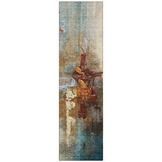 Piper Looms Chantille Abstract ACN2157 Paprika Machine Washable Area Rug Runner Main Image