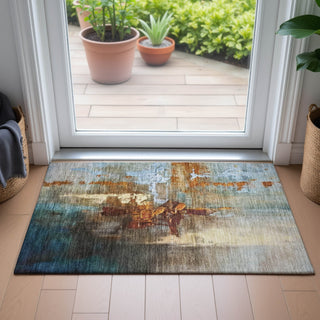 Piper Looms Chantille Abstract ACN2157 Paprika Machine Washable Area Rug Scatter Lifestyle Image Feature