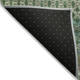 Piper Looms Chantille Abstract ACN2158 Aloe Machine Washable Area Rug Backing Image