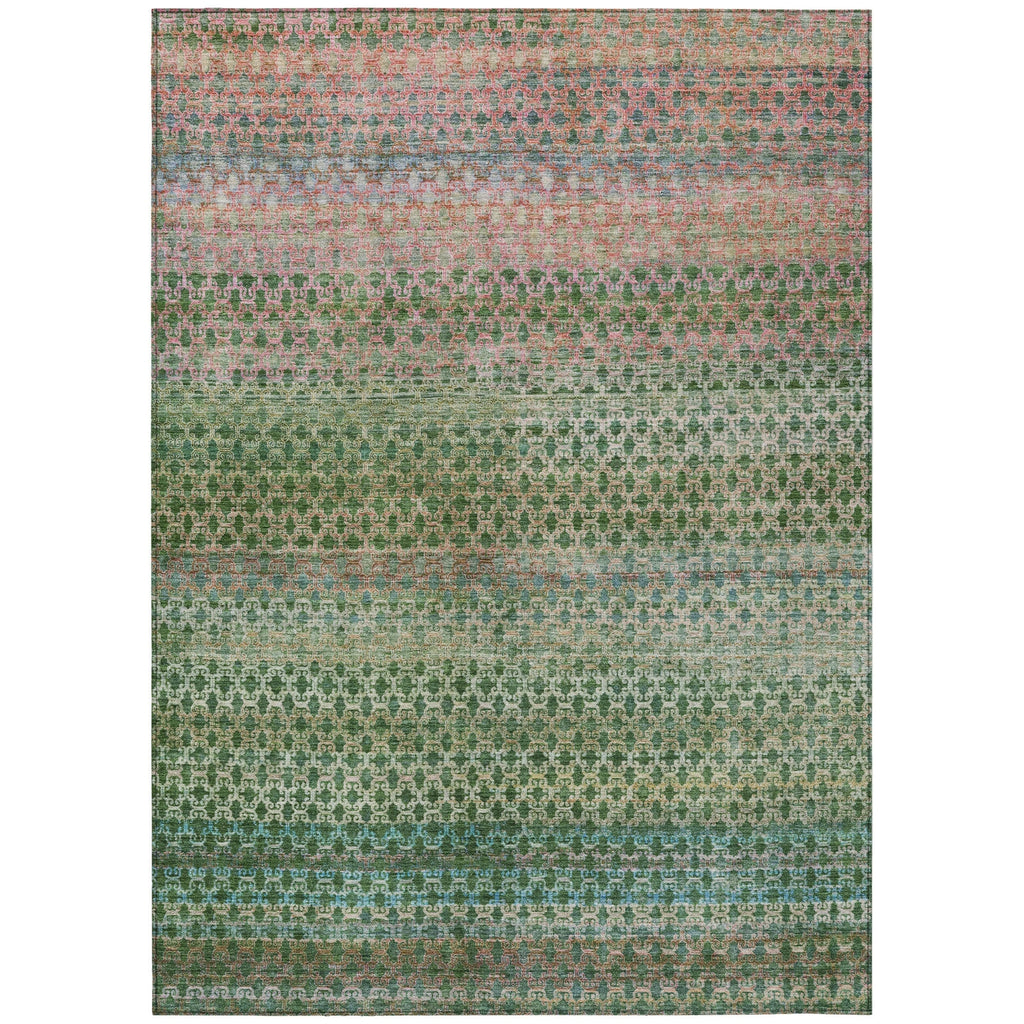Piper Looms Chantille Abstract ACN2158 Aloe Machine Washable Area Rug main image