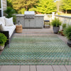 Piper Looms Chantille Abstract ACN2158 Aloe Machine Washable Area Rug Outdoor Lifestyle Image Feature