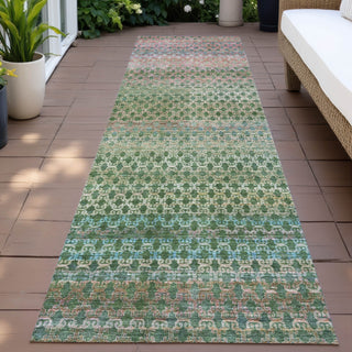 Piper Looms Chantille Abstract ACN2158 Aloe Machine Washable Area Rug Runner Outdoor Lifestyle Image Feature