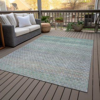 Piper Looms Chantille Abstract ACN2158 Beige Machine Washable Area Rug Outdoor Lifestyle Image Feature