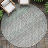 Piper Looms Chantille Abstract ACN2158 Beige Machine Washable Area Rug Round Outdoor Lifestyle Image Feature