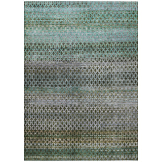 Piper Looms Chantille Abstract ACN2158 Green Machine Washable Area Rug main image