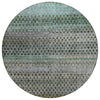 Piper Looms Chantille Abstract ACN2158 Green Machine Washable Area Rug Round Main Image