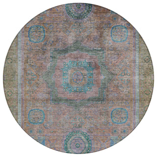 Piper Looms Chantille Global ACN2159 Copper Machine Washable Area Rug Round Main Image