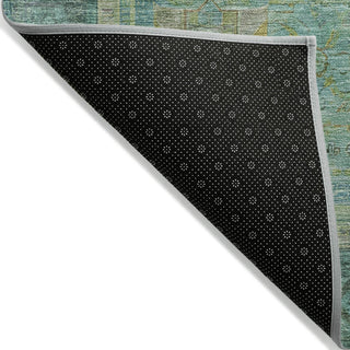 Piper Looms Chantille Global ACN2159 Green Machine Washable Area Rug Backing Image