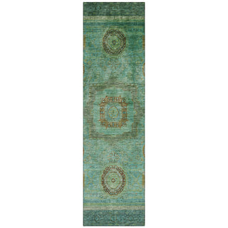 Piper Looms Chantille Global ACN2159 Green Machine Washable Area Rug Runner Main Image