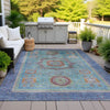 Piper Looms Chantille Global ACN2159 Teal Machine Washable Area Rug Outdoor Lifestyle Image Feature