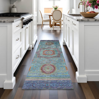 Piper Looms Chantille Global ACN2159 Teal Machine Washable Area Rug Runner Lifestyle Image Feature