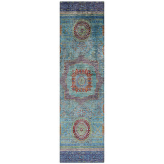 Piper Looms Chantille Global ACN2159 Teal Machine Washable Area Rug Runner Main Image