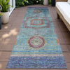 Piper Looms Chantille Global ACN2159 Teal Machine Washable Area Rug Runner Outdoor Lifestyle Image Feature