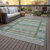 Piper Looms Chantille Stripes ACN2160 Aloe Machine Washable Area Rug Outdoor Lifestyle Image Feature