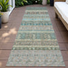 Piper Looms Chantille Stripes ACN2160 Aloe Machine Washable Area Rug Runner Outdoor Lifestyle Image Feature