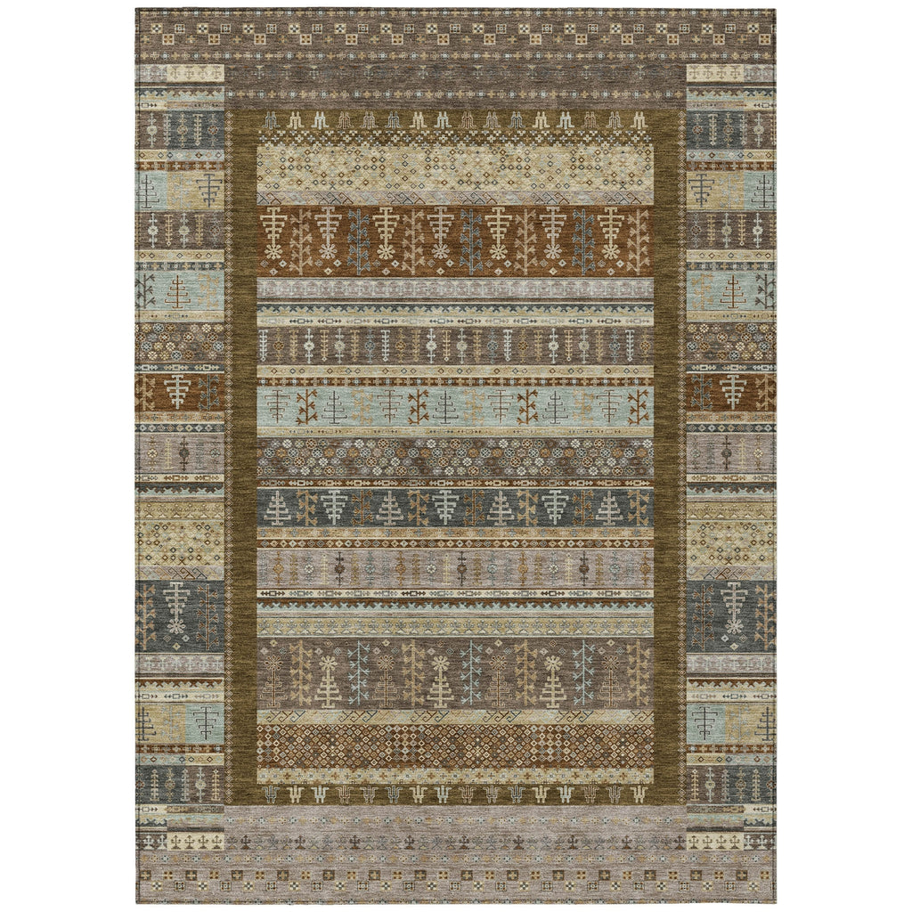 Piper Looms Chantille Stripes ACN2160 Brown Machine Washable Area Rug main image