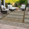 Piper Looms Chantille Stripes ACN2160 Brown Machine Washable Area Rug Outdoor Lifestyle Image Feature