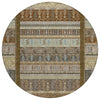 Piper Looms Chantille Stripes ACN2160 Brown Machine Washable Area Rug Round Main Image