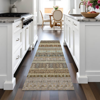 Piper Looms Chantille Stripes ACN2160 Brown Machine Washable Area Rug Runner Lifestyle Image Feature