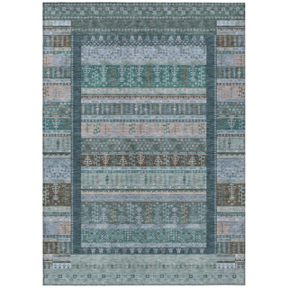 Piper Looms Chantille Stripes ACN2160 Emerald Machine Washable Area Rug main image
