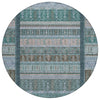 Piper Looms Chantille Stripes ACN2160 Emerald Machine Washable Area Rug Round Main Image
