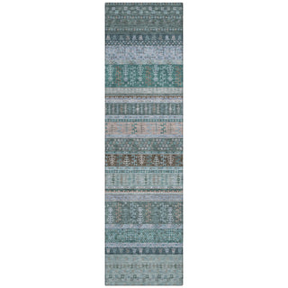 Piper Looms Chantille Stripes ACN2160 Emerald Machine Washable Area Rug Runner Main Image