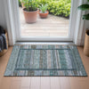 Piper Looms Chantille Stripes ACN2160 Emerald Machine Washable Area Rug Scatter Lifestyle Image Feature