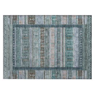 Piper Looms Chantille Stripes ACN2160 Emerald Machine Washable Area Rug Scatter Main Image