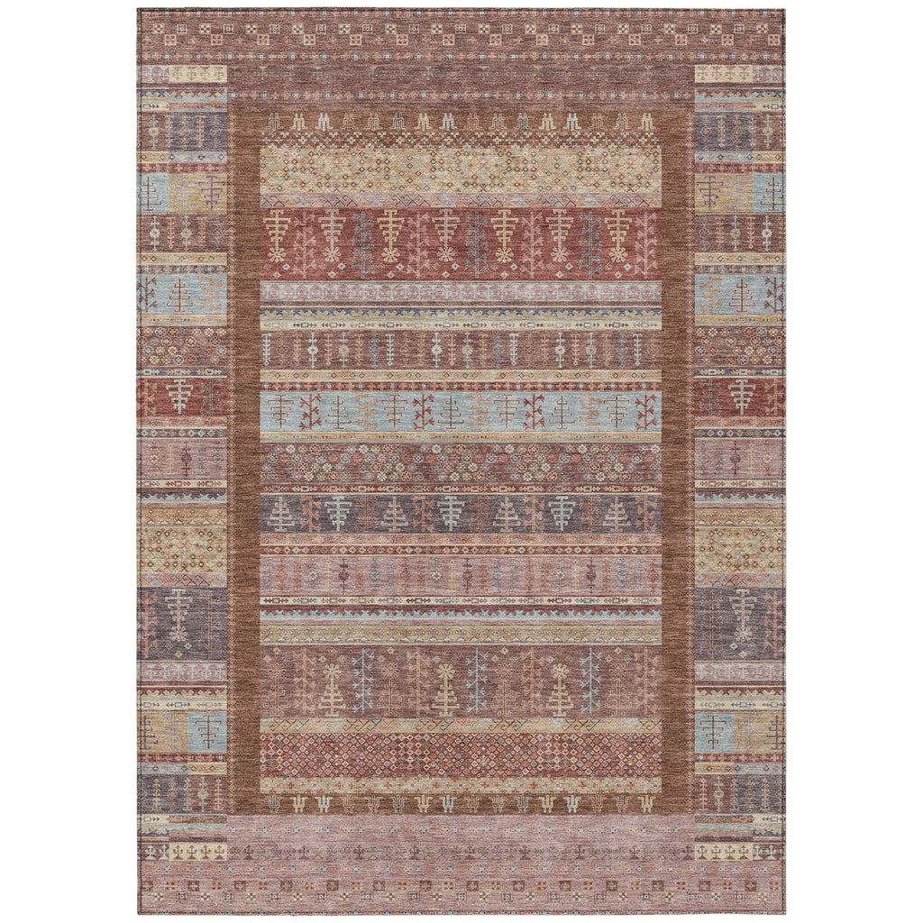Piper Looms Chantille Stripes ACN2160 Paprika Machine Washable Area Rug main image