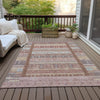 Piper Looms Chantille Stripes ACN2160 Paprika Machine Washable Area Rug Outdoor Lifestyle Image Feature