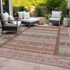 Piper Looms Chantille Stripes ACN2160 Paprika Machine Washable Area Rug Outdoor Lifestyle Image Feature