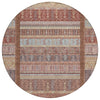 Piper Looms Chantille Stripes ACN2160 Paprika Machine Washable Area Rug Round Main Image