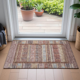 Piper Looms Chantille Stripes ACN2160 Paprika Machine Washable Area Rug Scatter Lifestyle Image Feature