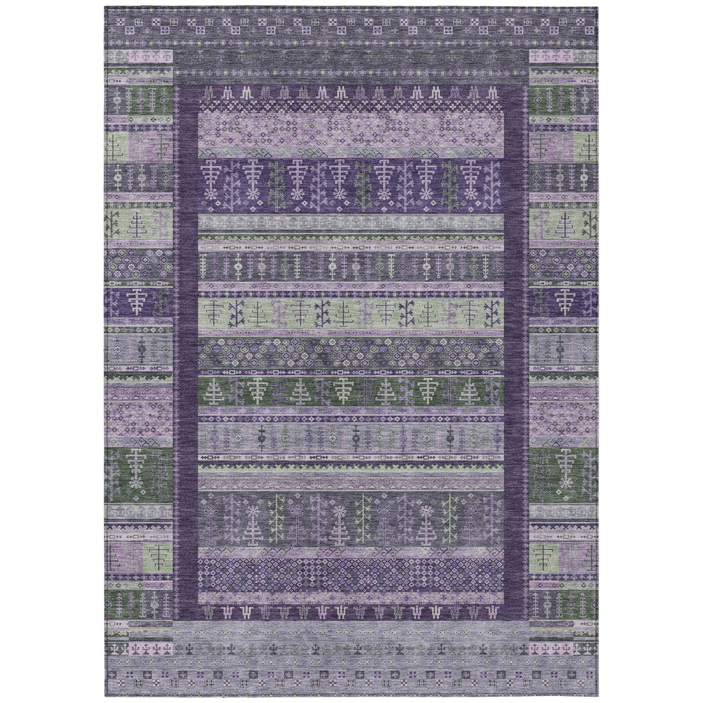 Piper Looms Chantille Stripes ACN2160 Purple Machine Washable Area Rug main image
