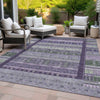 Piper Looms Chantille Stripes ACN2160 Purple Machine Washable Area Rug Outdoor Lifestyle Image Feature