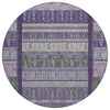 Piper Looms Chantille Stripes ACN2160 Purple Machine Washable Area Rug Round Main Image