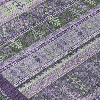 Piper Looms Chantille Stripes ACN2160 Purple Machine Washable Area Rug Swatch Image