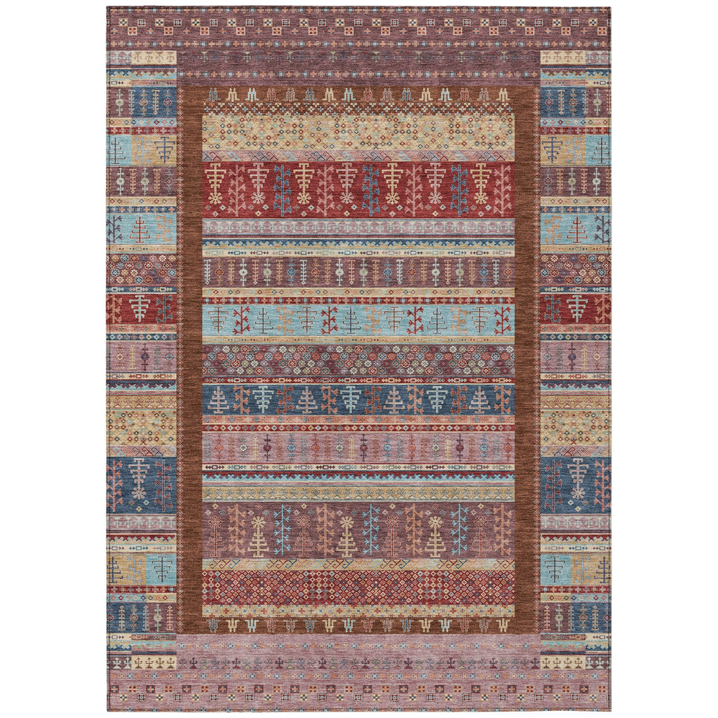 Piper Looms Chantille Stripes ACN2160 Red Machine Washable Area Rug main image