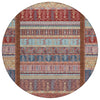 Piper Looms Chantille Stripes ACN2160 Red Machine Washable Area Rug Round Main Image