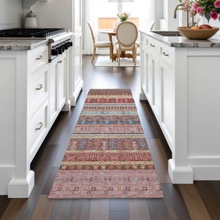 Piper Looms Chantille Stripes ACN2160 Red Machine Washable Area Rug Runner Lifestyle Image Feature