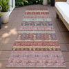 Piper Looms Chantille Stripes ACN2160 Red Machine Washable Area Rug Runner Outdoor Lifestyle Image Feature